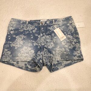 Candie's Blue Jean Shorts with Floral Print